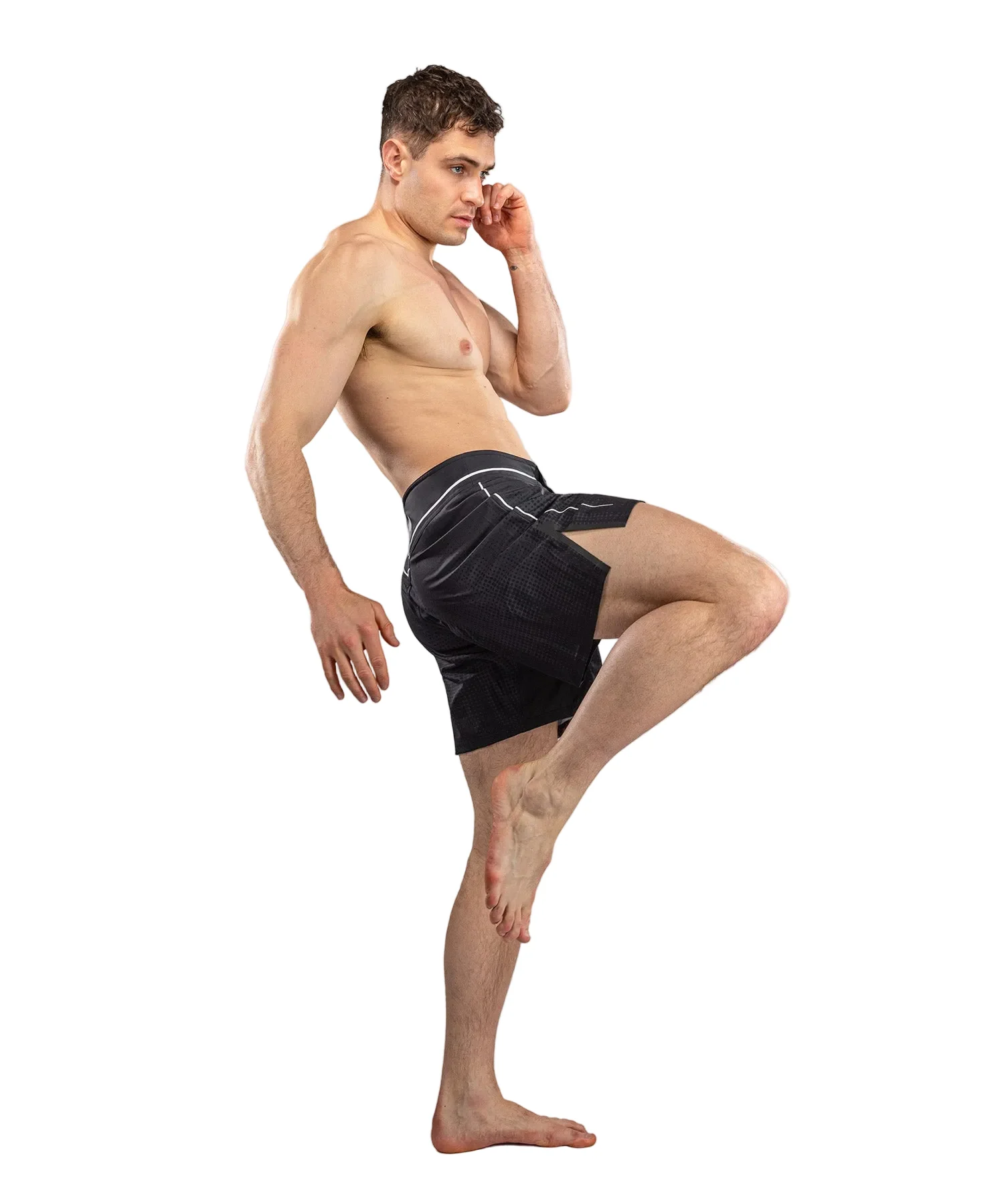 Venum Stealth Fightshort Zwart/Wit - Image 3