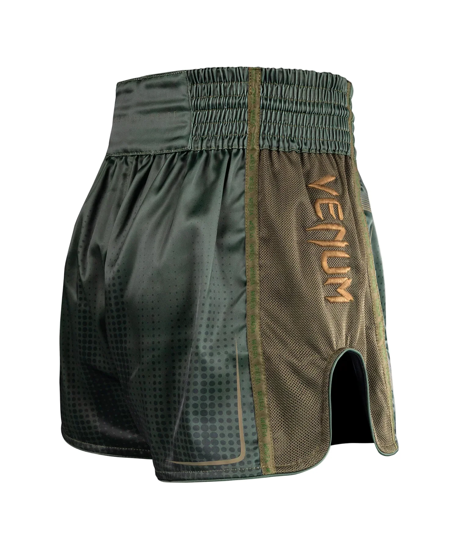 Venum Stealth Muay Thai Short Khaki/Groen - Image 4