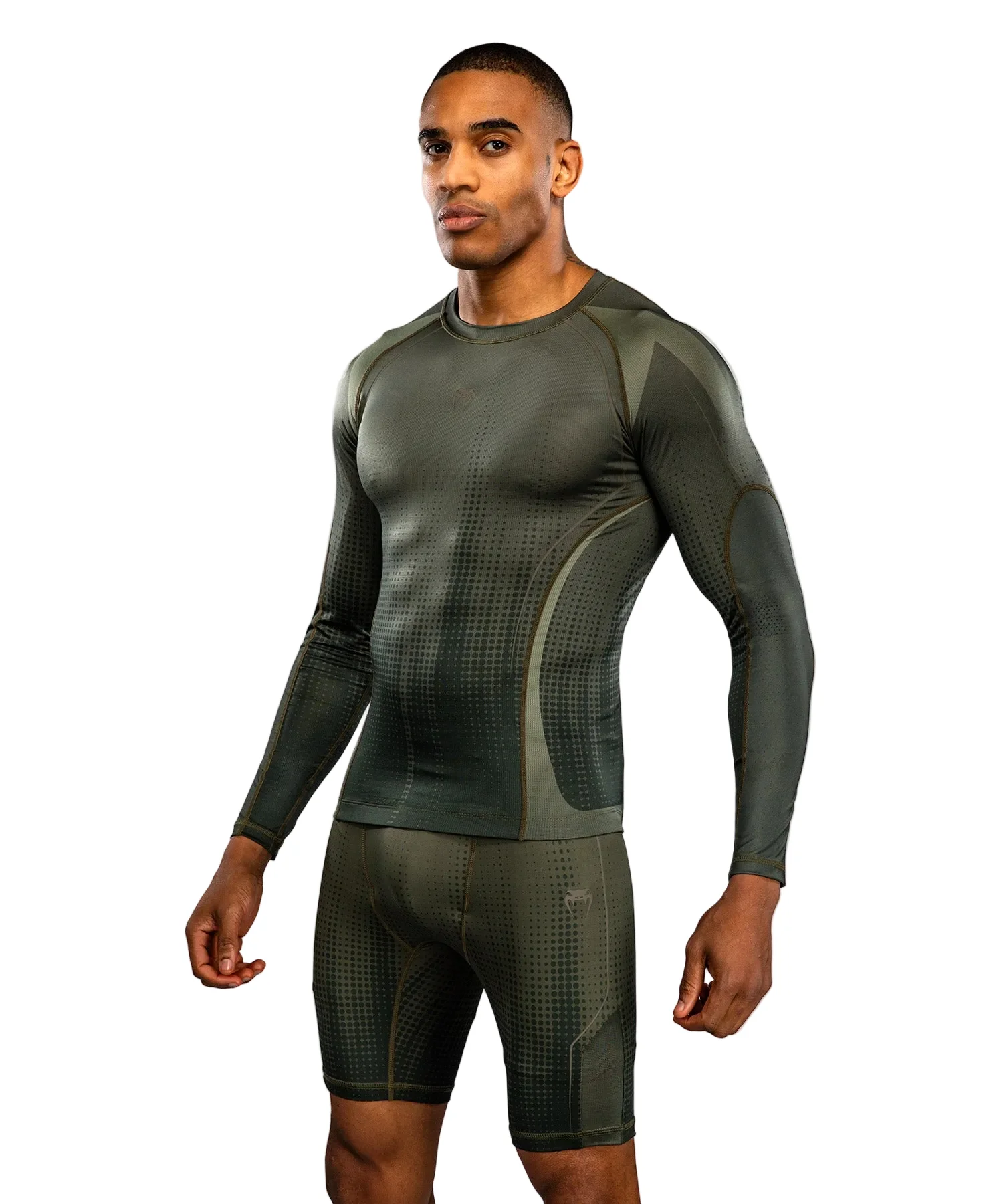 Venum Stealth Rashguard Long Sleeve Khaki/Groen - Image 2