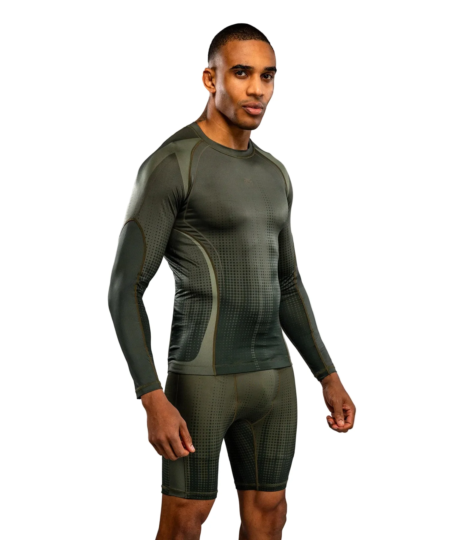 Venum Stealth Rashguard Long Sleeve Khaki/Groen - Image 3