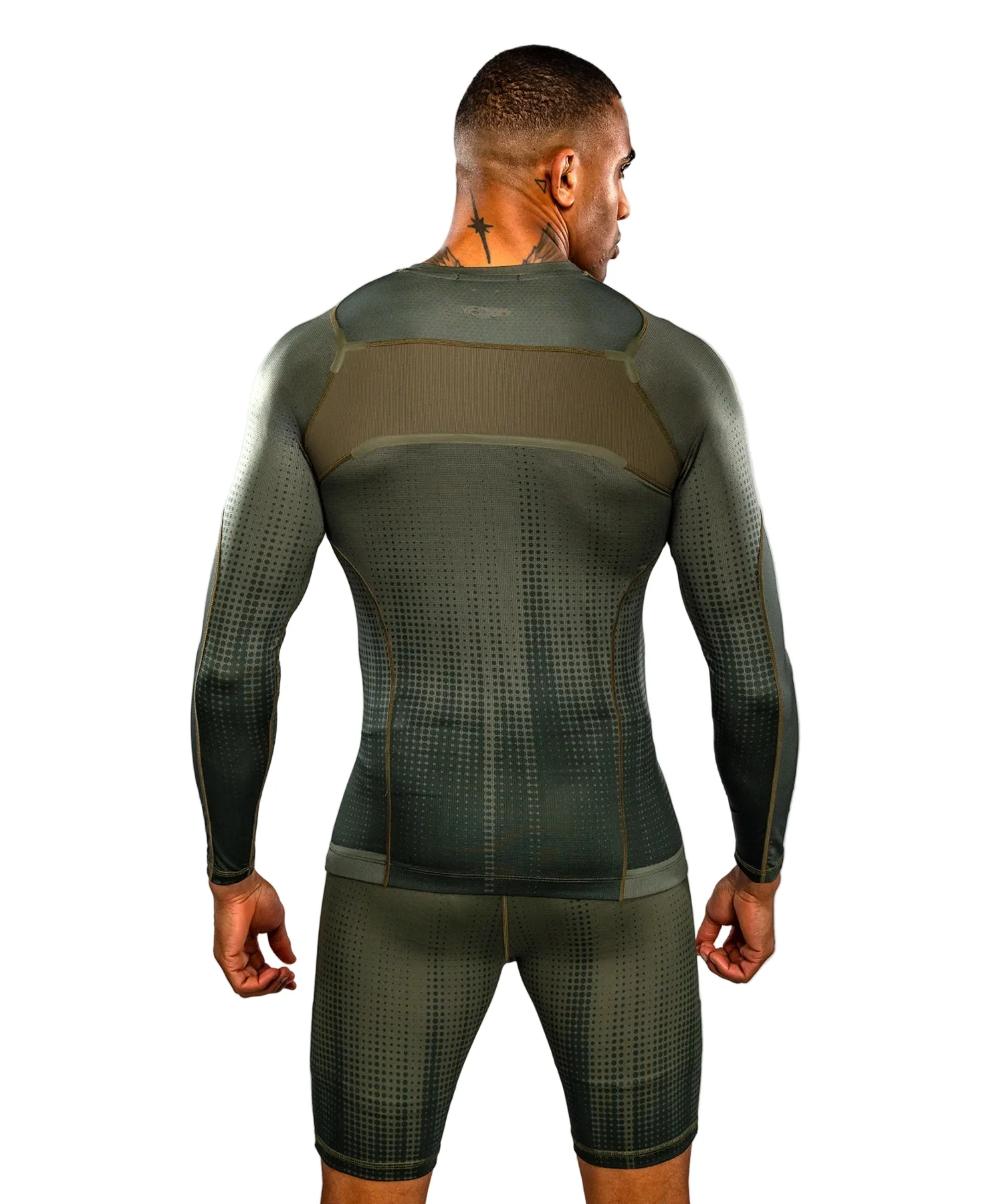 Venum Stealth Rashguard Long Sleeve Khaki/Groen - Image 5