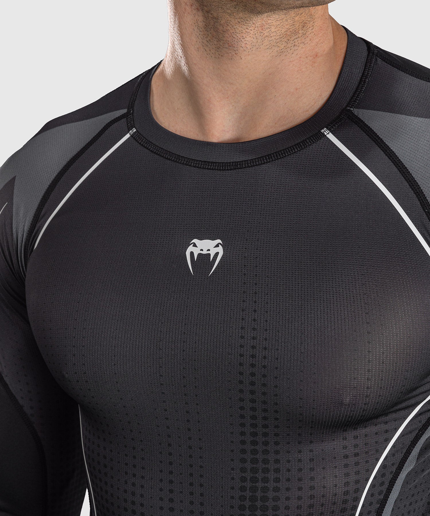 Venum Stealth Rashguard Long Sleeve Zwart/Wit - Image 5