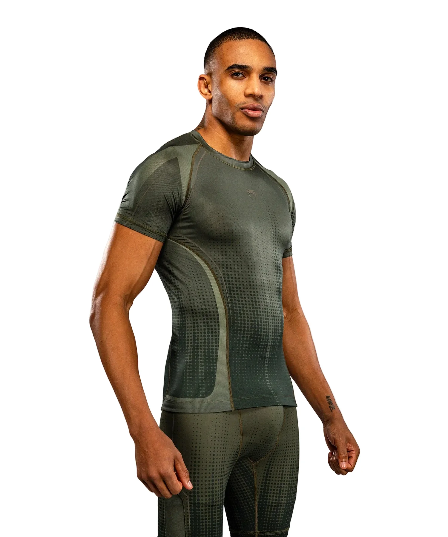 Venum Stealth Rashguard Short Sleeve Khaki/Groen - Image 3