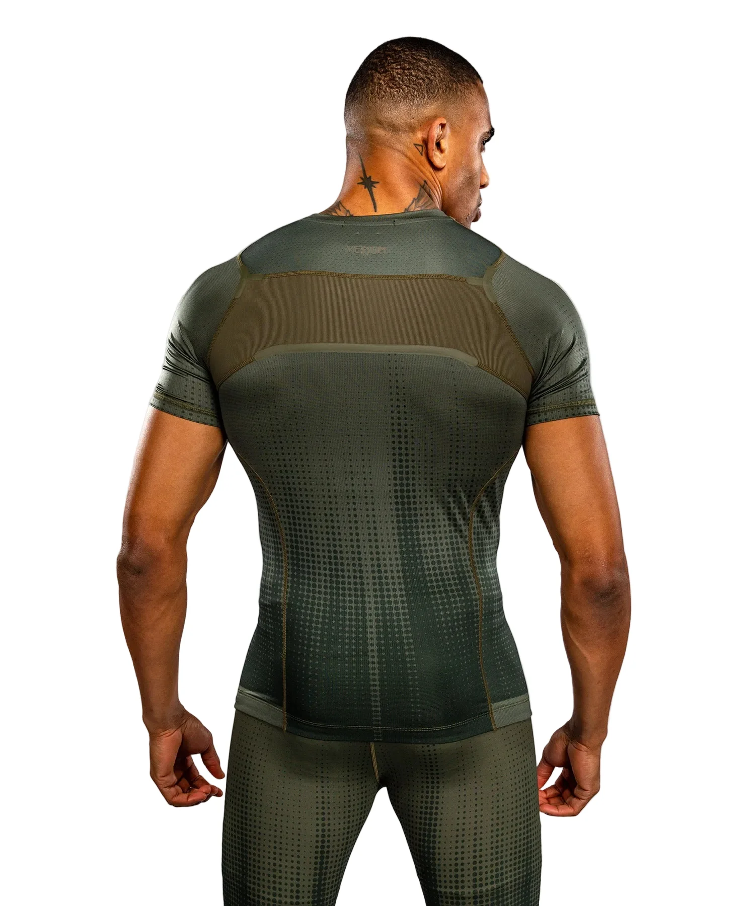 Venum Stealth Rashguard Short Sleeve Khaki/Groen - Image 4