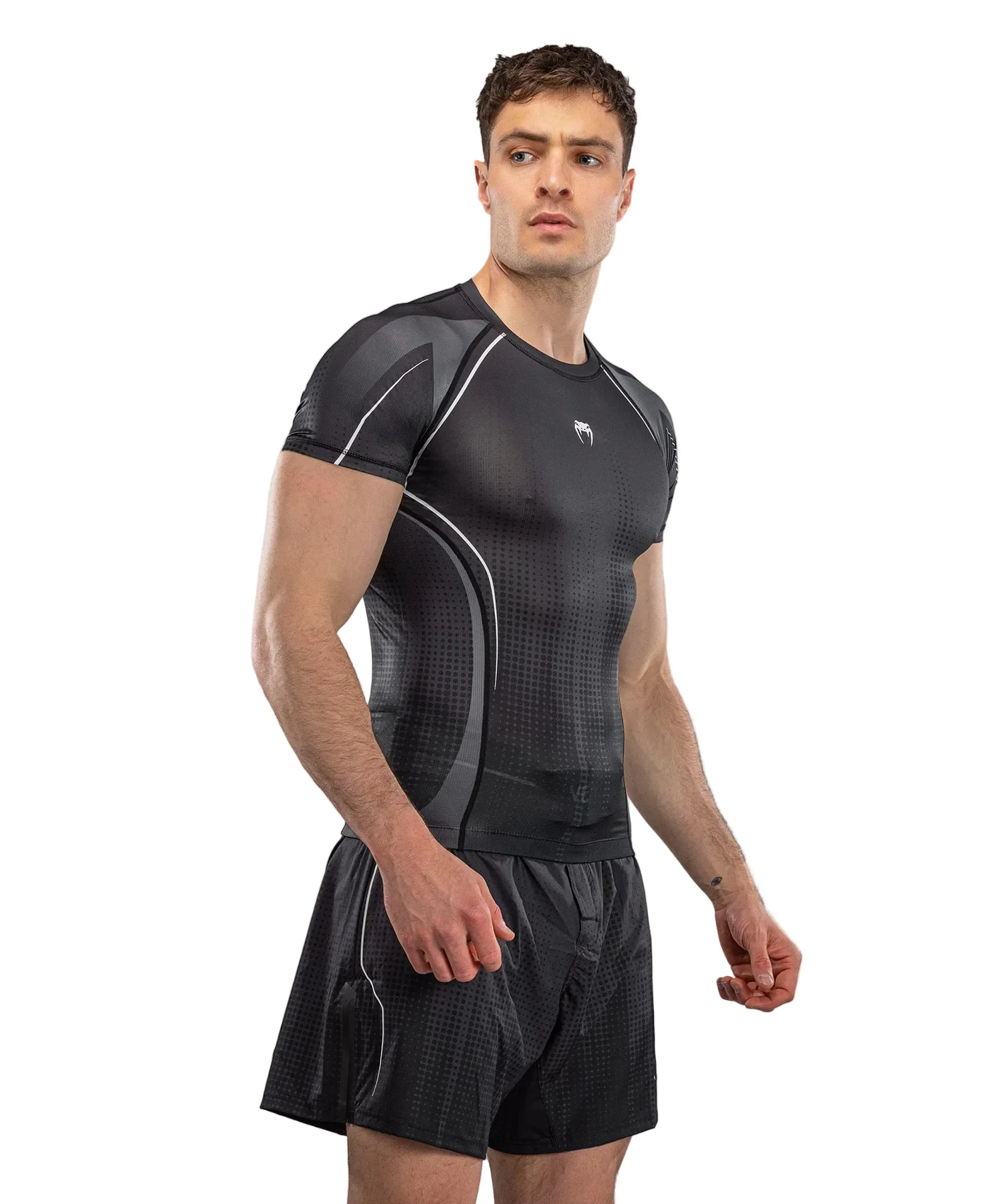Venum Stealth Rashguard Short Sleeve Zwart/Wit - Image 2