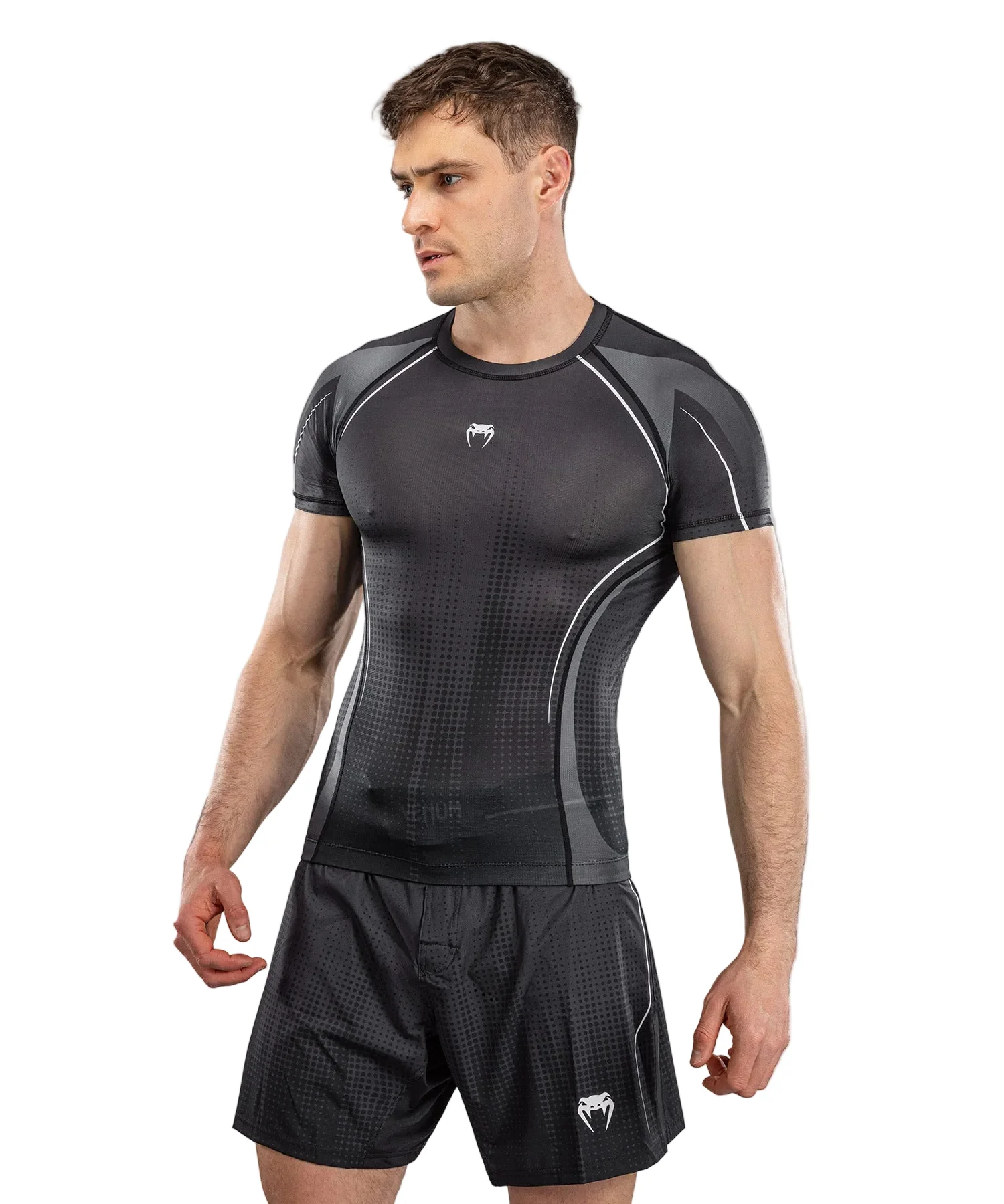 Venum Stealth Rashguard Short Sleeve Zwart/Wit - Image 3