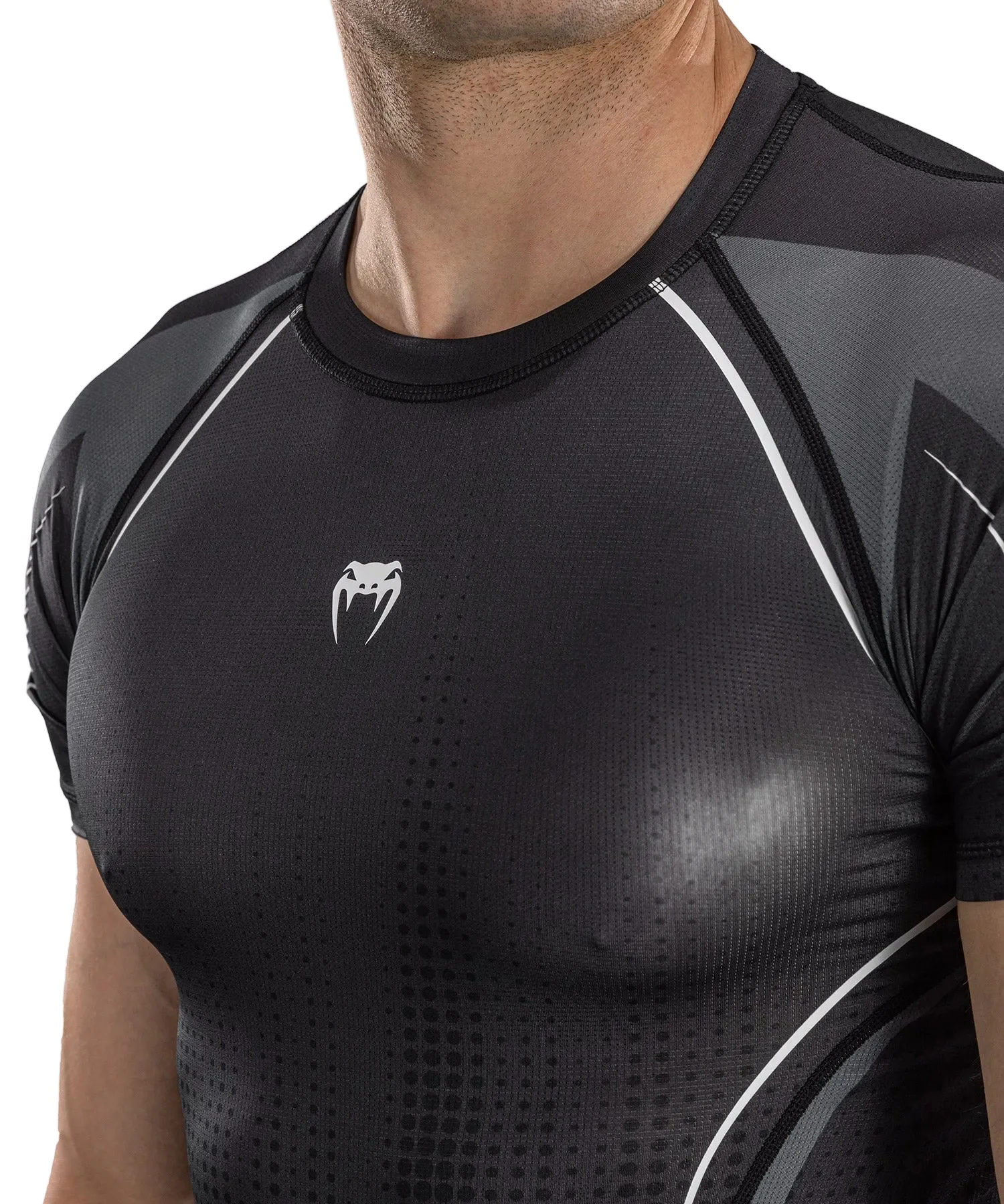 Venum Stealth Rashguard Short Sleeve Zwart/Wit - Image 5