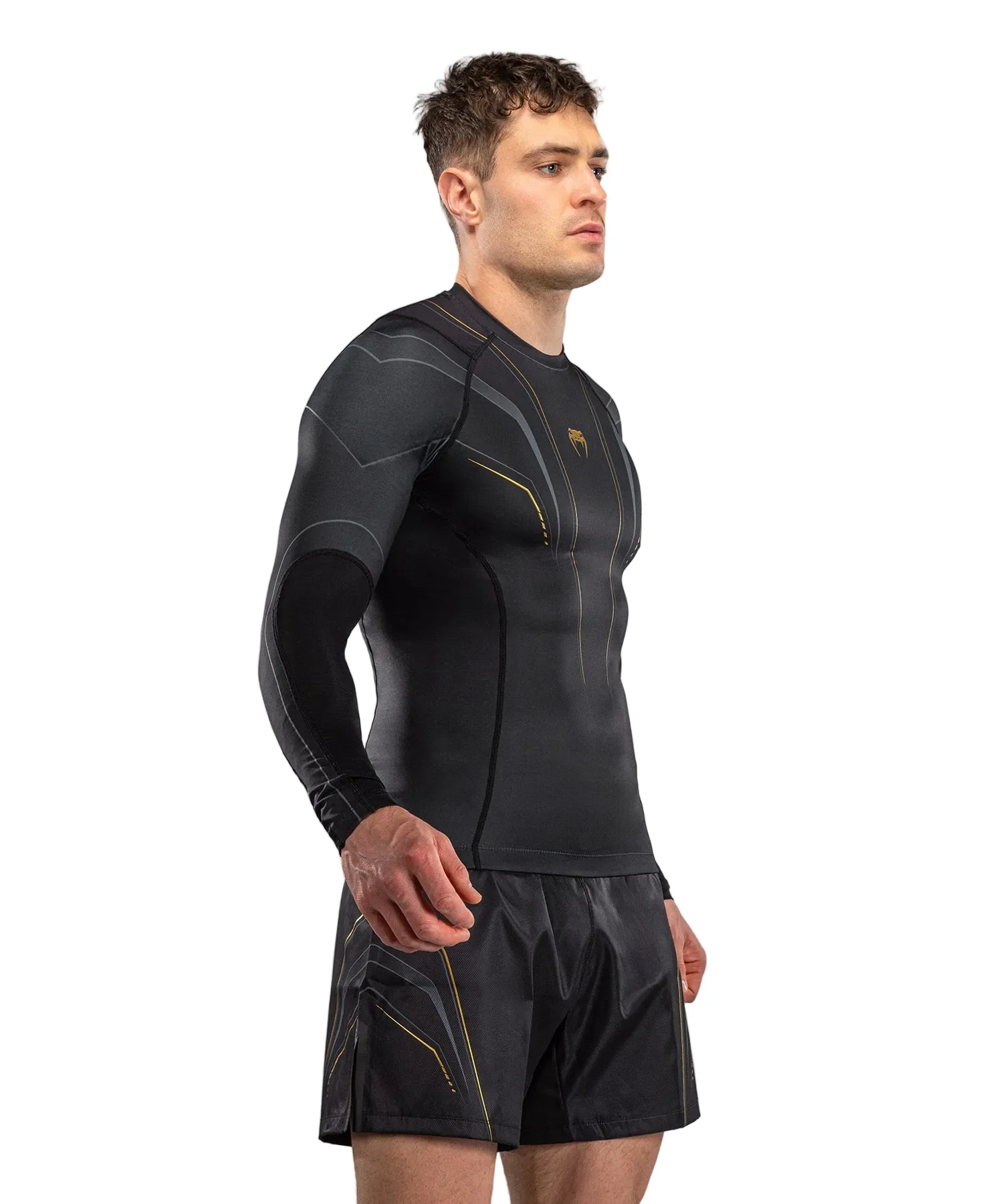 Venum Streamline Rashguard Long Sleeve Zwart/Goud - Image 2