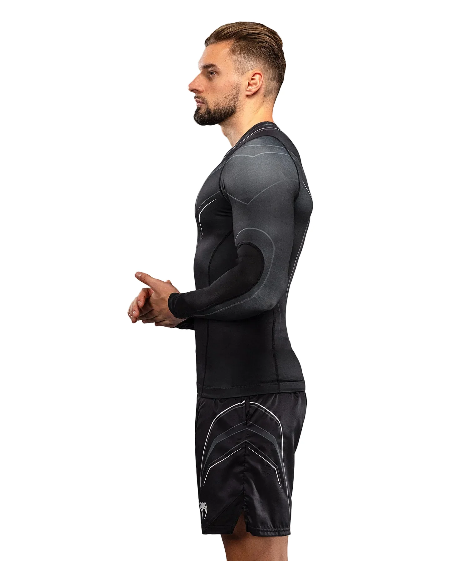 Venum Streamline Rashguard Long Sleeve Zwart/Wit - Image 3