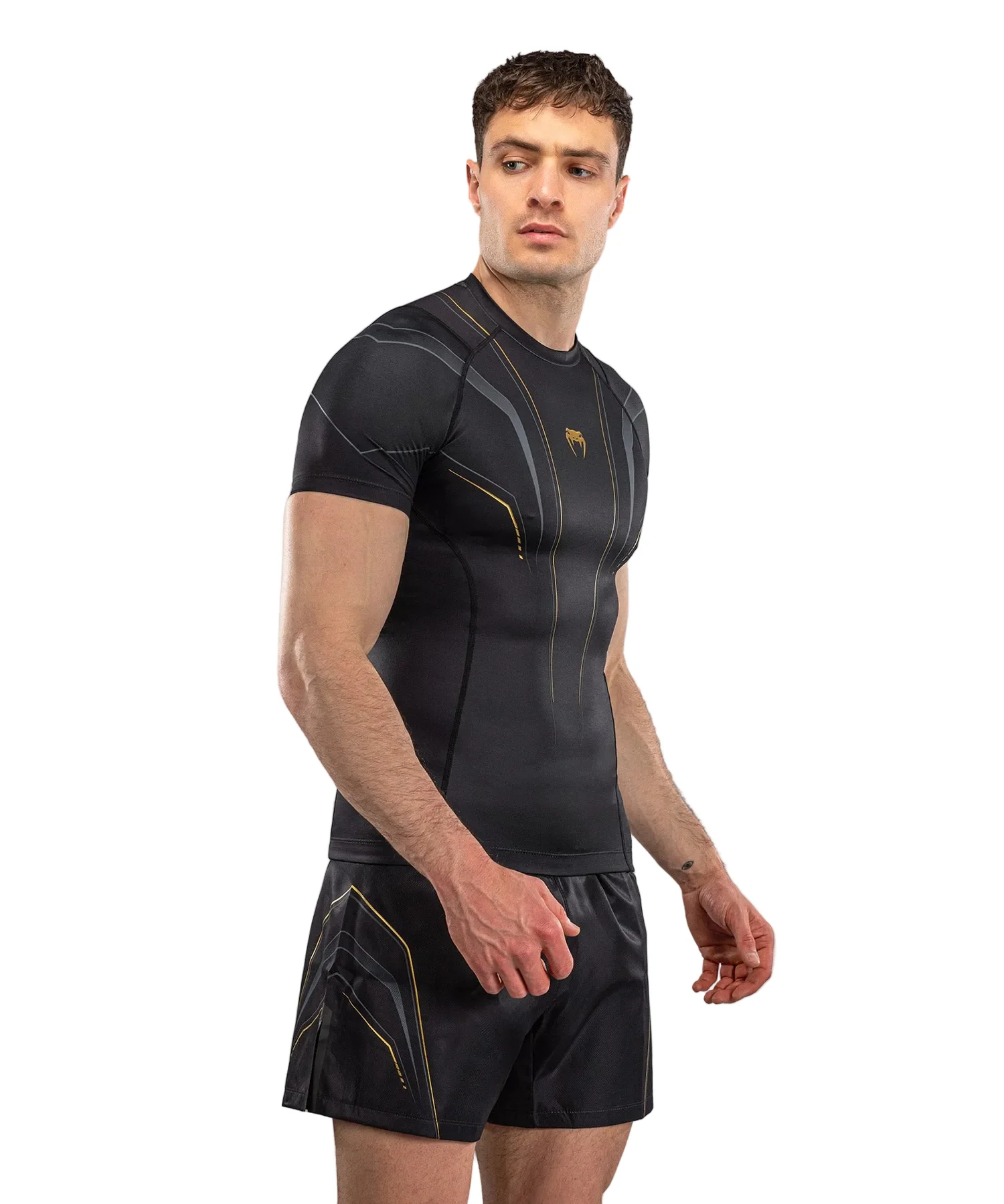 Venum Streamline Rashguard Short Sleeve Zwart/Goud - Image 2