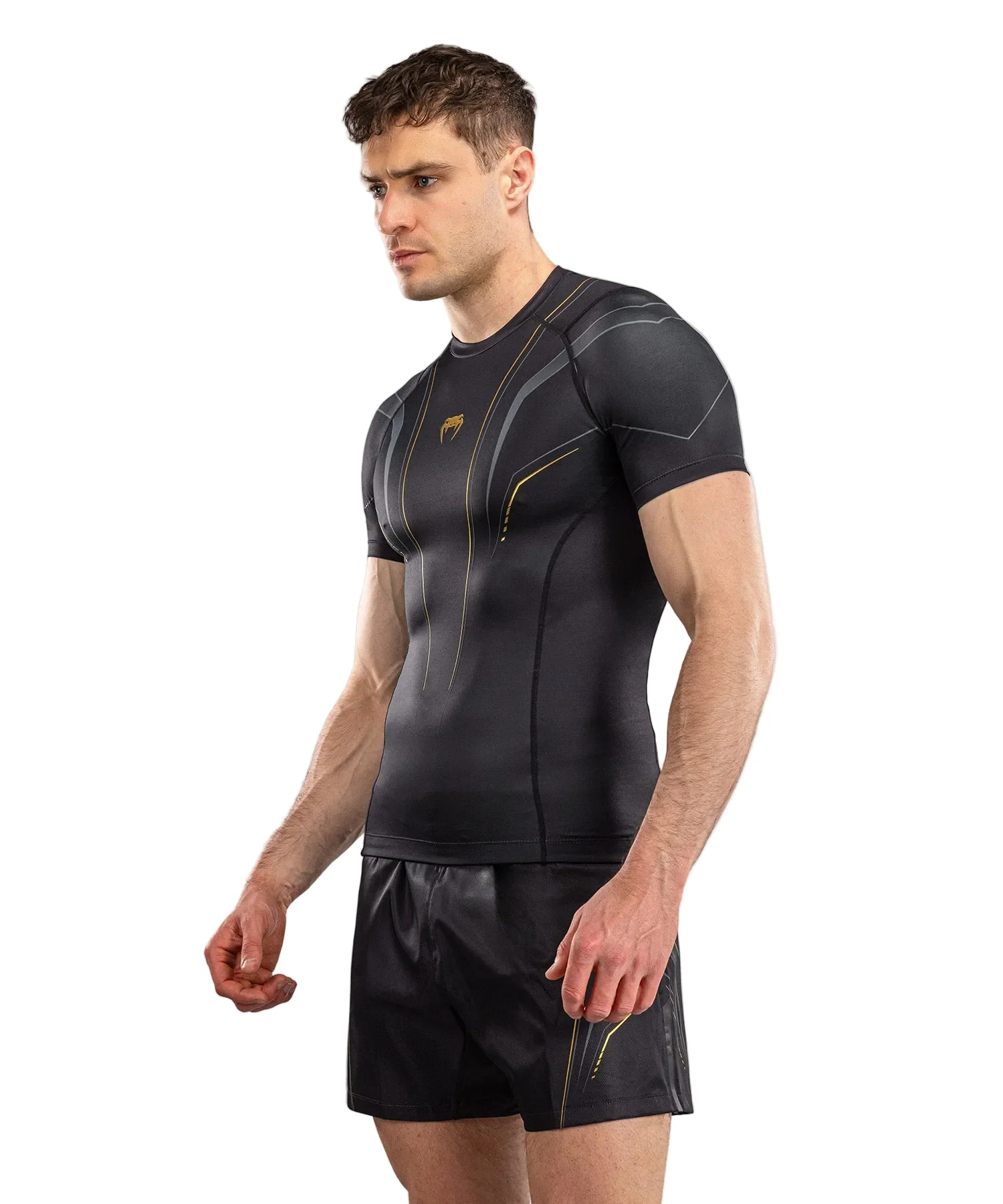 Venum Streamline Rashguard Short Sleeve Zwart/Goud - Image 3