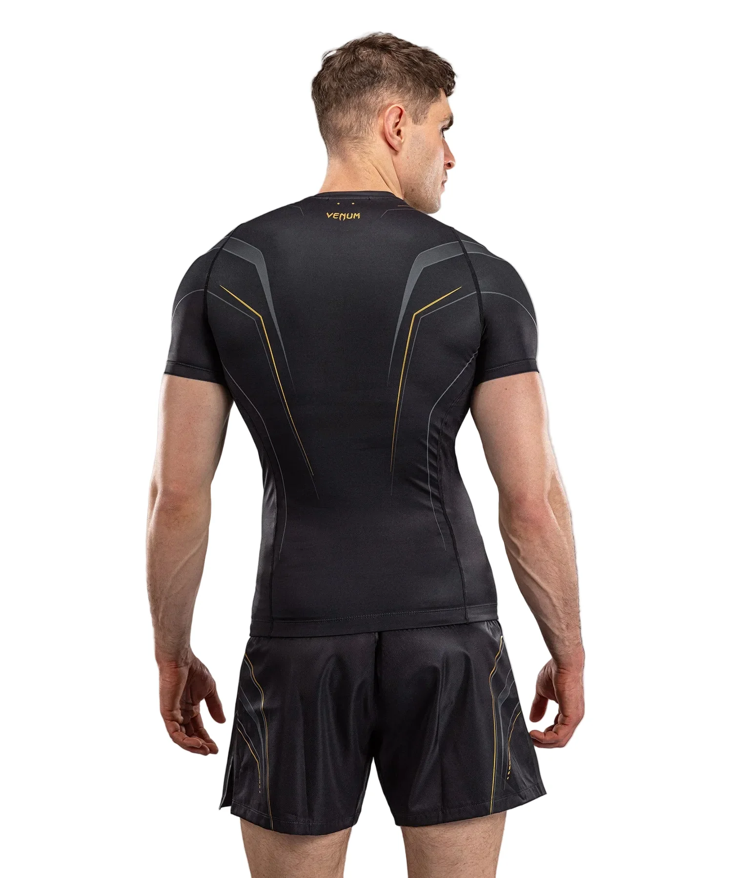 Venum Streamline Rashguard Short Sleeve Zwart/Goud - Image 4