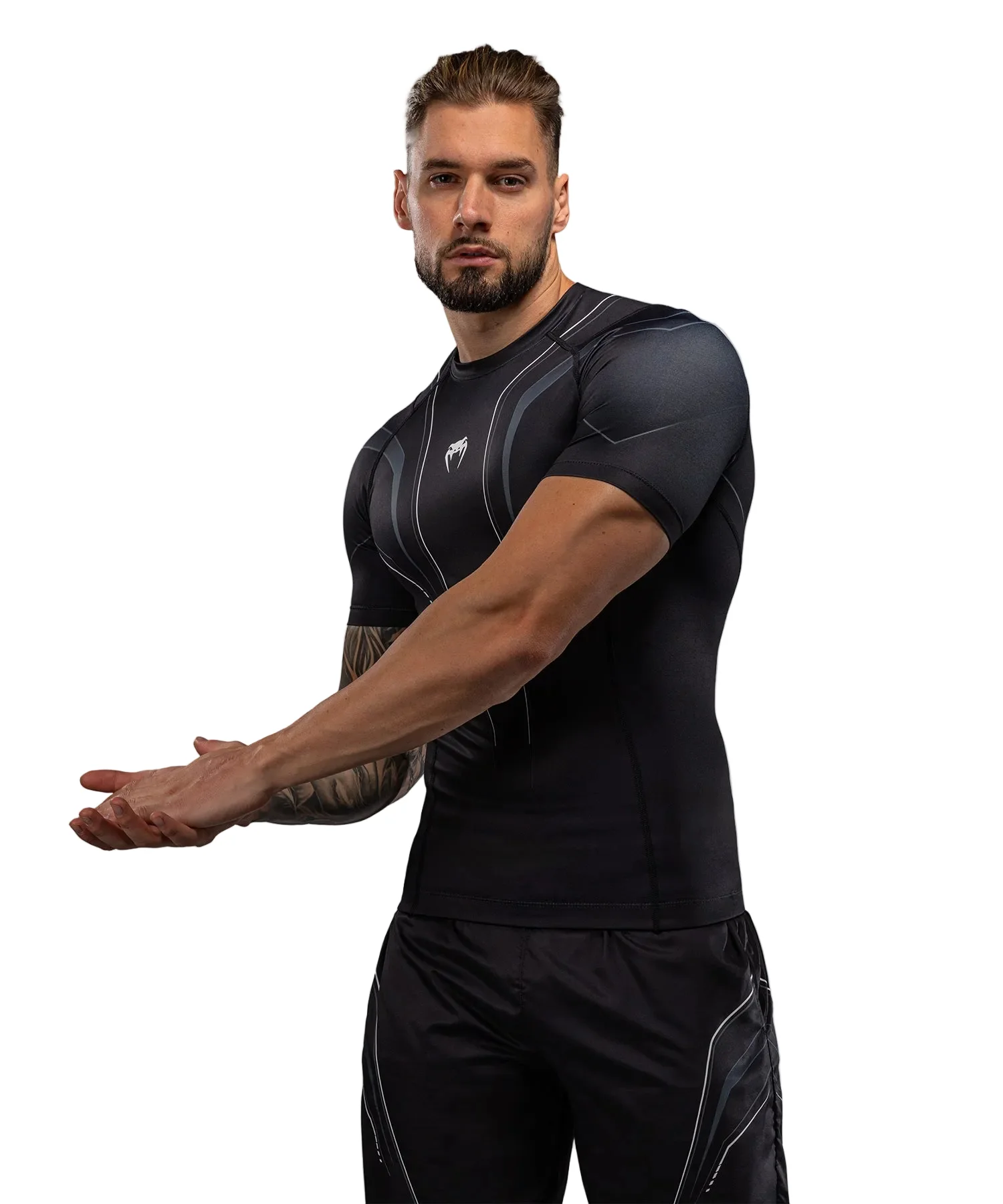 Venum Streamline Rashguard Short Sleeve Zwart/Wit - Image 2