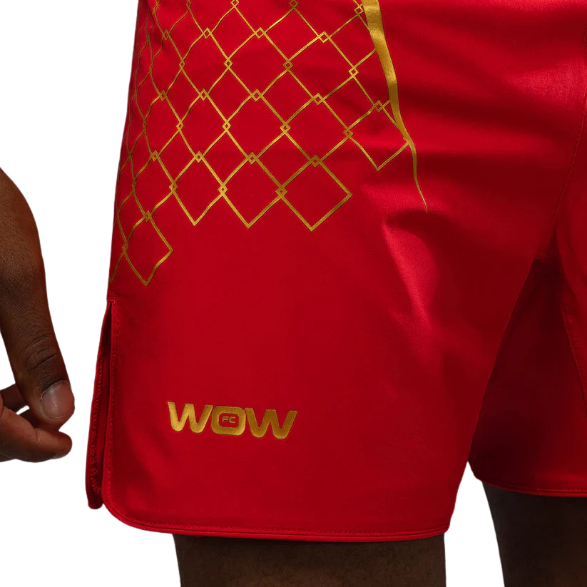 Venum X WOW FC Fightshort Vurend Rood - Image 4